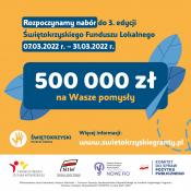 Ponad 500 tysięcy złotych dla organizacji pozarządowych i grup nieformalnych w ramach Świętokrzyskiego Funduszu Lokalnego.